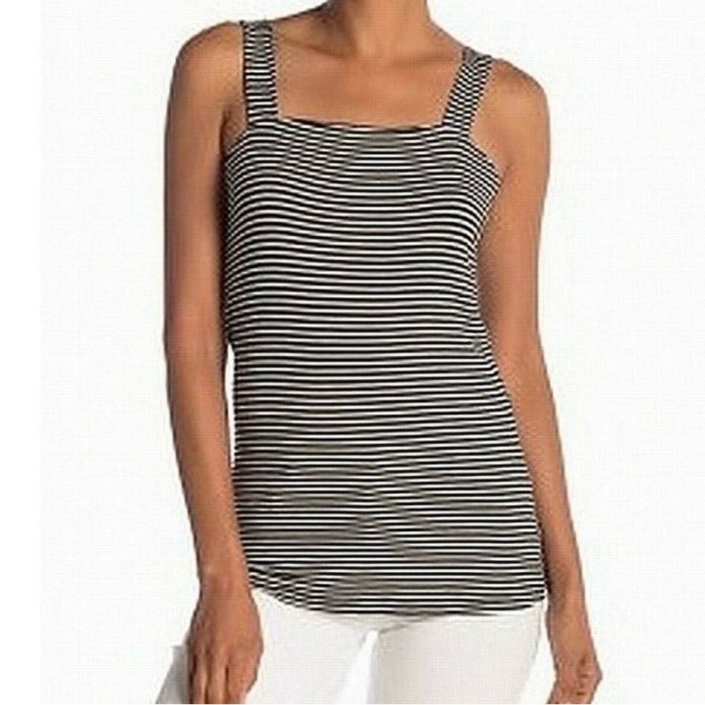 bobeau | Black/Cream Striped Tank Top *NWT*